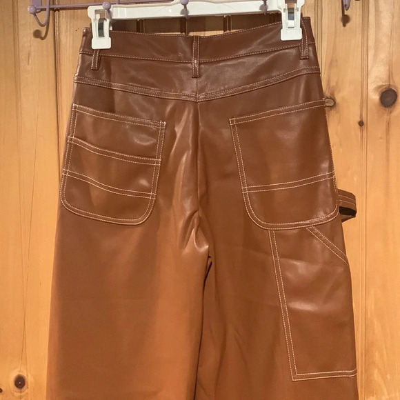 New STAUD domino faux leather pants - Picture 4 of 8